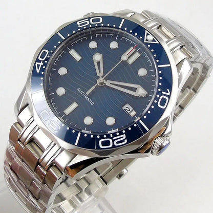 BLIGER Luxury 41mm Mechancial Men Watch Sapphire Glass NH35AMIYOTA PT5000 Movement Steel Bracelet Ceramic Bezel Date Function