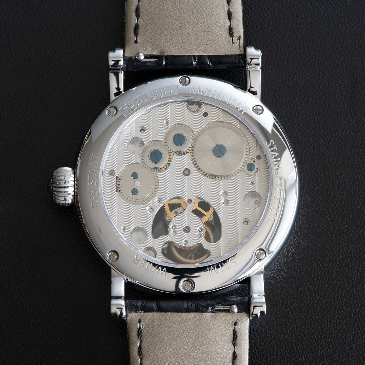Sugess Seakors Man Tourbillon Watch Original ST8007 Movement Skeleton Dial Moonphase Wristwatche 316L Case Sapphire Romen Luxury