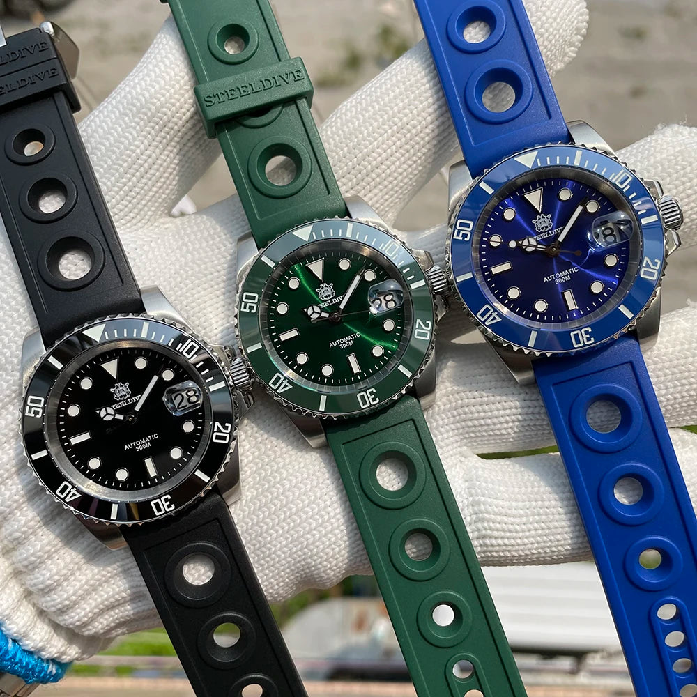 SD1953 stark nachgefragte Keramiklünette 41mm Steeldive 30ATM wasserdichte NH35 Automatik-Herren-Taucheruhr Reloj