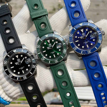 SD1953 stark nachgefragte Keramiklünette 41mm Steeldive 30ATM wasserdichte NH35 Automatik-Herren-Taucheruhr Reloj