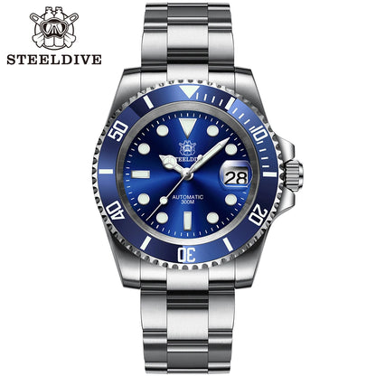 SD1953 stark nachgefragte Keramiklünette 41mm Steeldive 30ATM wasserdichte NH35 Automatik-Herren-Taucheruhr Reloj