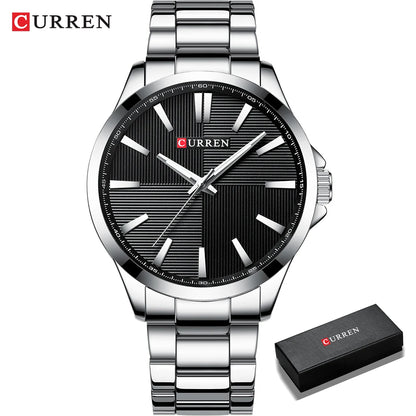 CURREN Men’s Watch – Luxury model, water-resistant, military style, stainless steel – Sports wristwatch (ref. 8322)