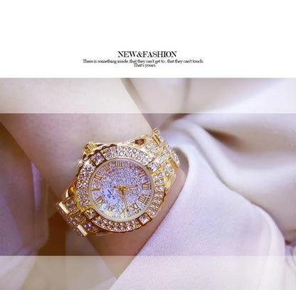 Women Watches Diamond Gold Watch Ladies Wrist Watches Luxury Brand Rhinestone Women's Bracelet Watches Female Relogio Feminino