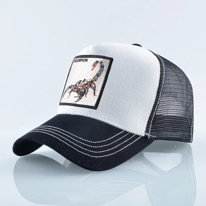 Streetwear Trucker Caps With Scorpion Patch Men's Snapback Hip Hop Baseball Cap For Women Four Seasons Fashion Casquette Hats
