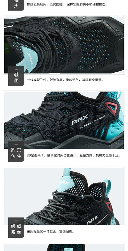 RAX Laufschuhe für Damen und Herren – Outdoor-Sportschuhe – atmungsaktive, leichte Sneaker – Obermaterial aus Air Mesh – rutschfeste Laufsohle aus Naturkautschuk