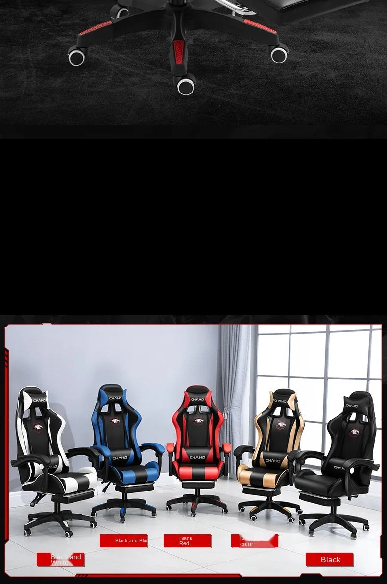 Joylive WCG Ergonomic Gaming Chair Leather Computer Chair Reclining Racing Office Chair with Adjustable Armrests for Gaming Room