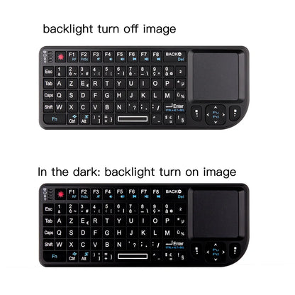 A8 Mini Wireless Keyboard 2.4G RF Backlit Touchpad Russian English Keyboard For MacBook iPad PC Tablet USBRechargeable Air Mouse