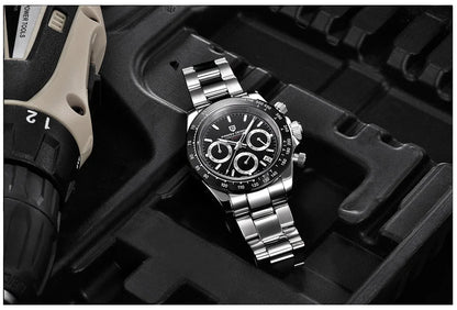 2026 New PAGANI DESIGN Chronograph Luxury Quartz Wrist Watch For Men Automatic Date 100M Waterproof JAPAN VK63 Movt Reloj Hombre
