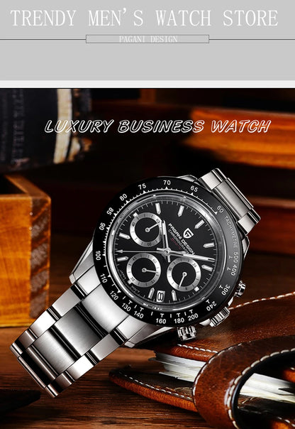 2026 New PAGANI DESIGN Chronograph Luxury Quartz Wrist Watch For Men Automatic Date 100M Waterproof JAPAN VK63 Movt Reloj Hombre