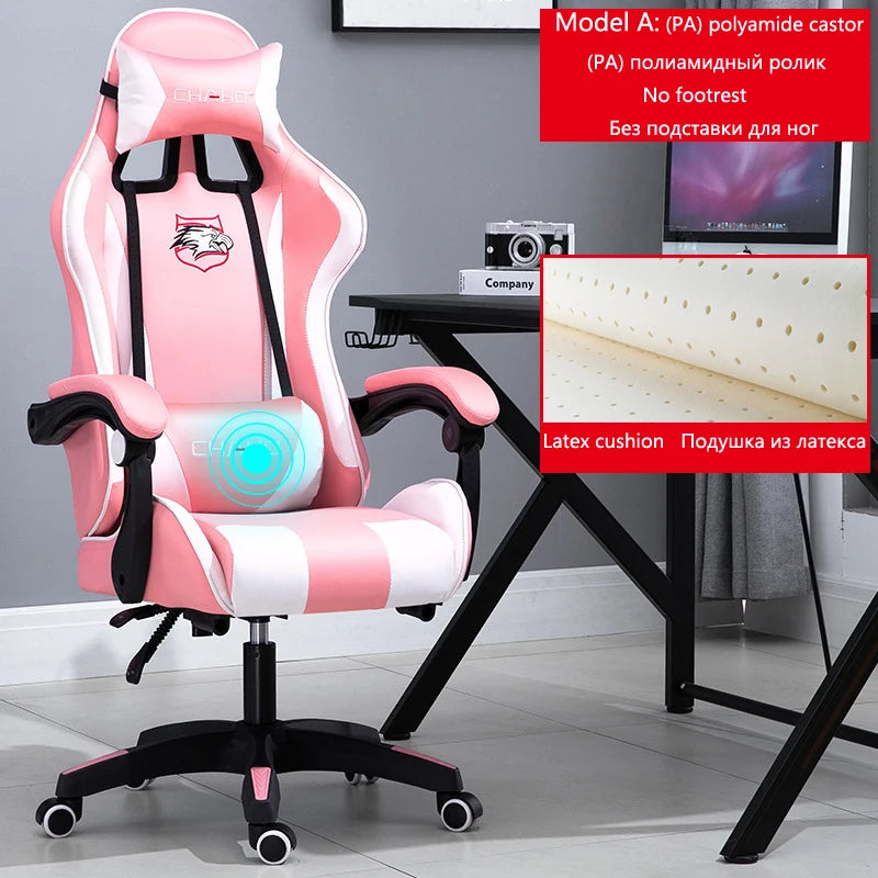 Joylive WCG Ergonomic Gaming Chair Leather Computer Chair Reclining Racing Office Chair with Adjustable Armrests for Gaming Room