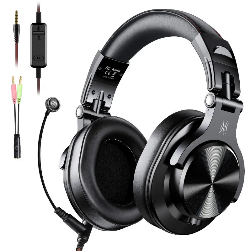 OneOdio A71 Wired Over Ear HiFi Studio DJ Headphones with Mic – Professional Monitoring Gaming Headset with Deep Bass