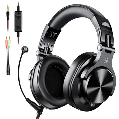 OneOdio A71 Wired Over Ear HiFi Studio DJ Headphones with Mic – Professional Monitoring Gaming Headset with Deep Bass