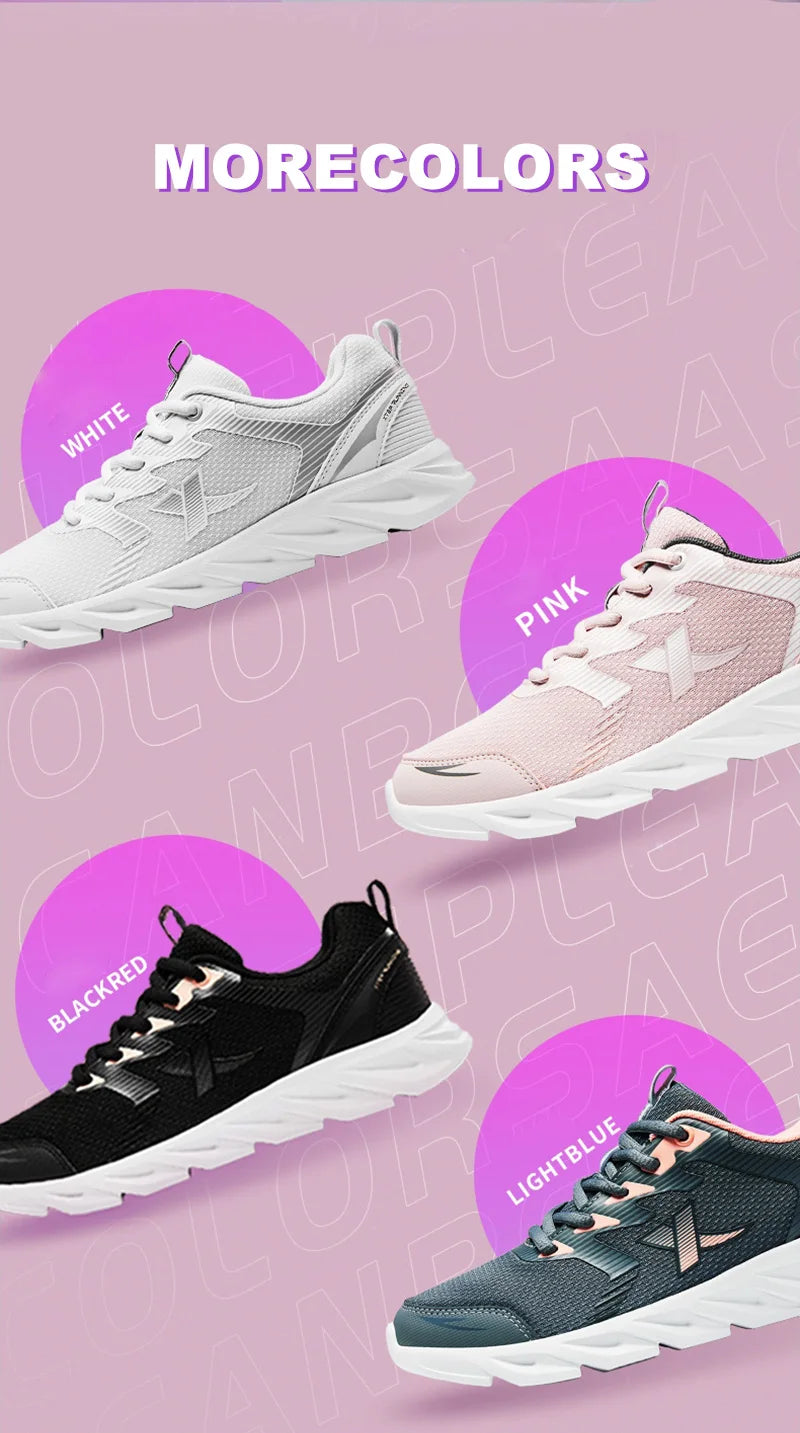 Zapatillas de running Xtep para mujer, nueva moda, ligeras y transpirables, con amortiguación, calzado deportivo femenino 879318110073