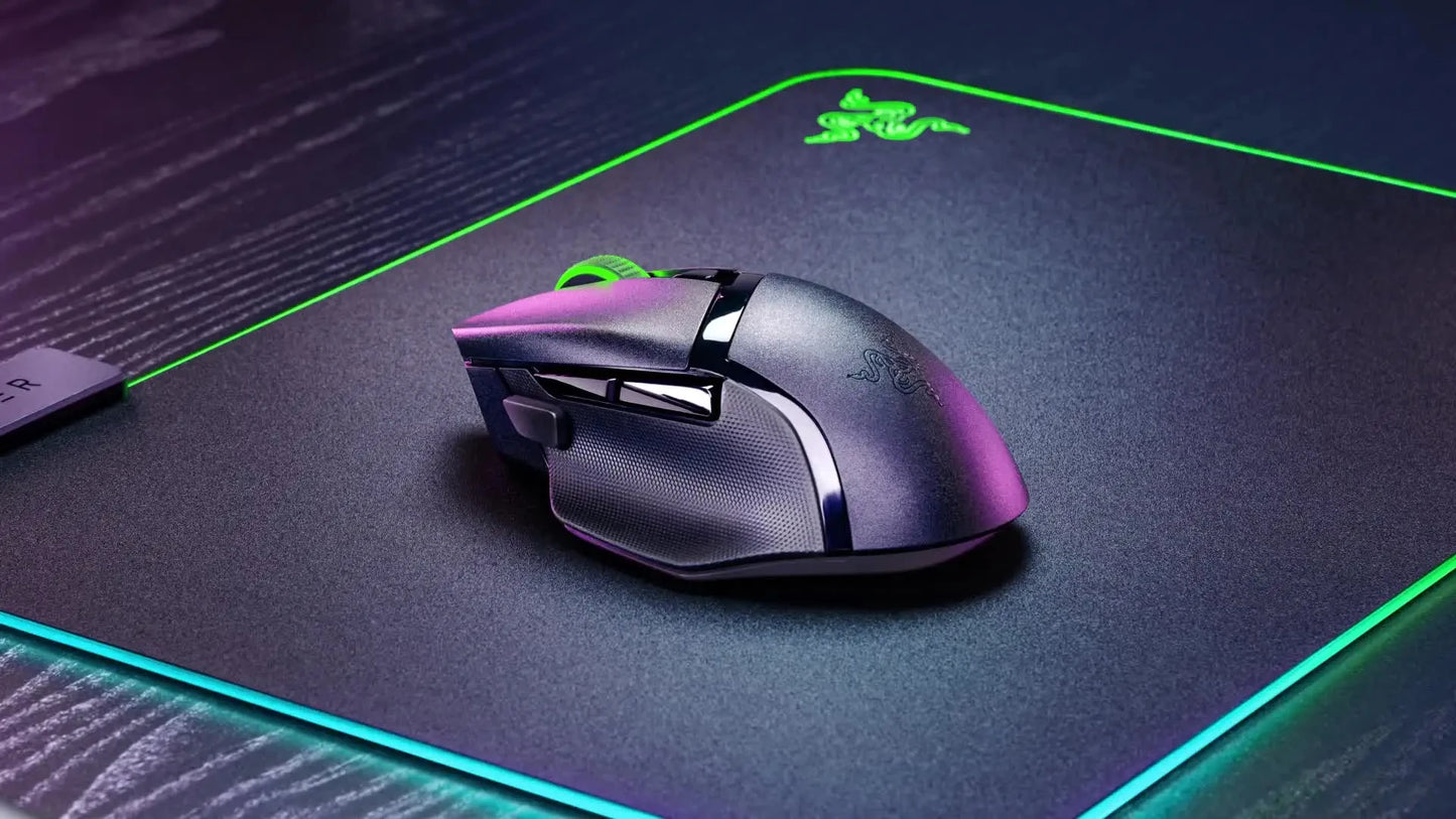 Original Razer Basilisk V3 X HyperSpeed anpassningsbar trådlös gamingmus med 18K optisk sensor, Chroma RGB och 9 programmerbara kontroller