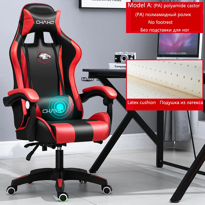 Joylive WCG Ergonomic Gaming Chair Leather Computer Chair Reclining Racing Office Chair with Adjustable Armrests for Gaming Room