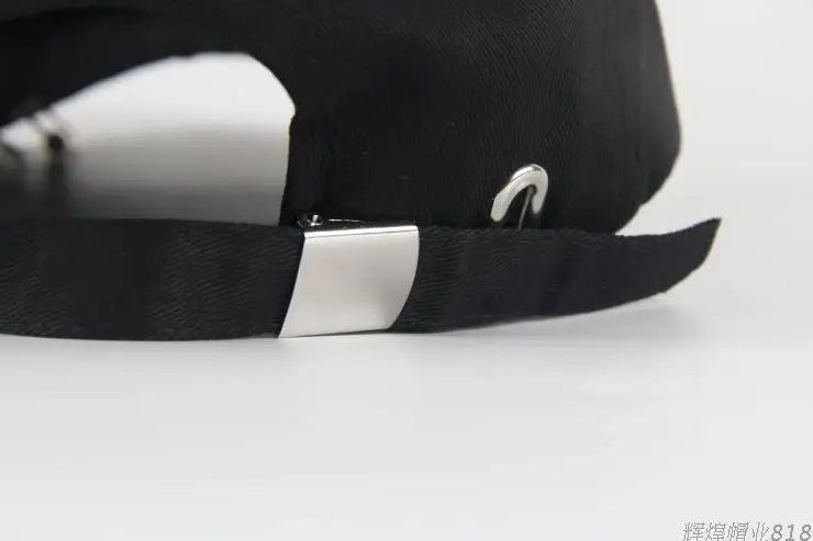 Modische Hip-Hop-Baseballkappe aus Baumwolle, kreative Piercing-Ring-Kappen, Punk, lässig für Erwachsene, einfarbig, verstellbar, Unisex-Mütze, Snapback-Kappen