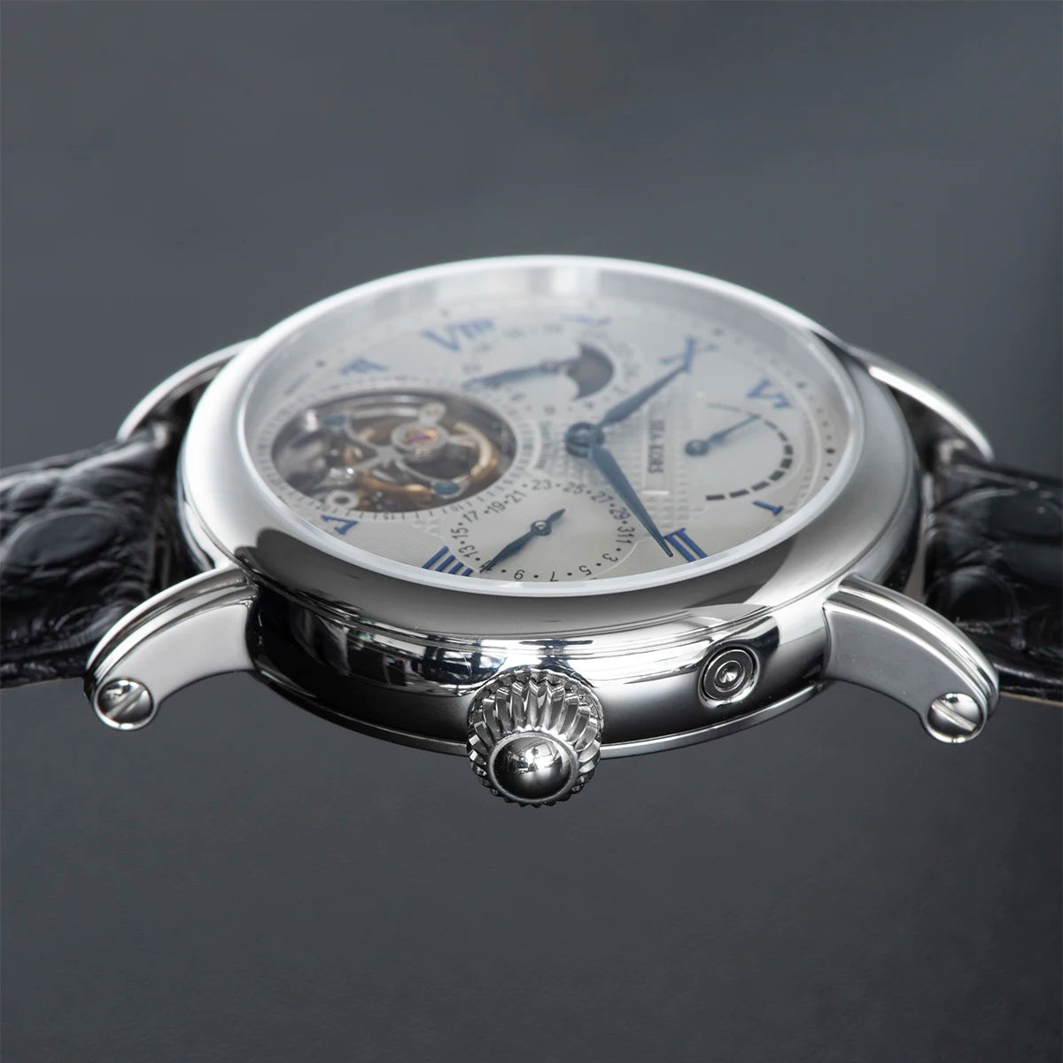 Sugess Seakors Man Tourbillon Watch Original ST8007 Movement Skeleton Dial Moonphase Wristwatche 316L Case Sapphire Romen Luxury