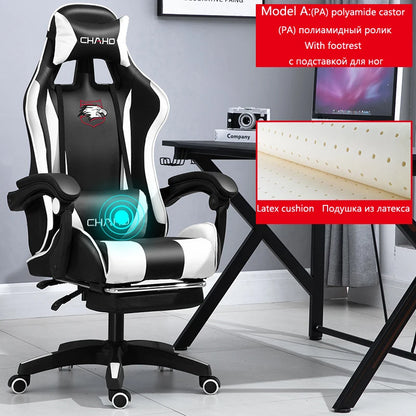 Joylive WCG Ergonomic Gaming Chair Leather Computer Chair Reclining Racing Office Chair with Adjustable Armrests for Gaming Room