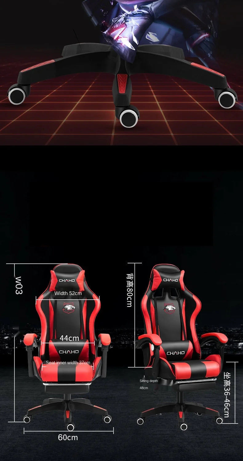 Joylive WCG Ergonomic Gaming Chair Leather Computer Chair Reclining Racing Office Chair with Adjustable Armrests for Gaming Room