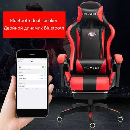 Joylive WCG Ergonomic Gaming Chair Leather Computer Chair Reclining Racing Office Chair with Adjustable Armrests for Gaming Room