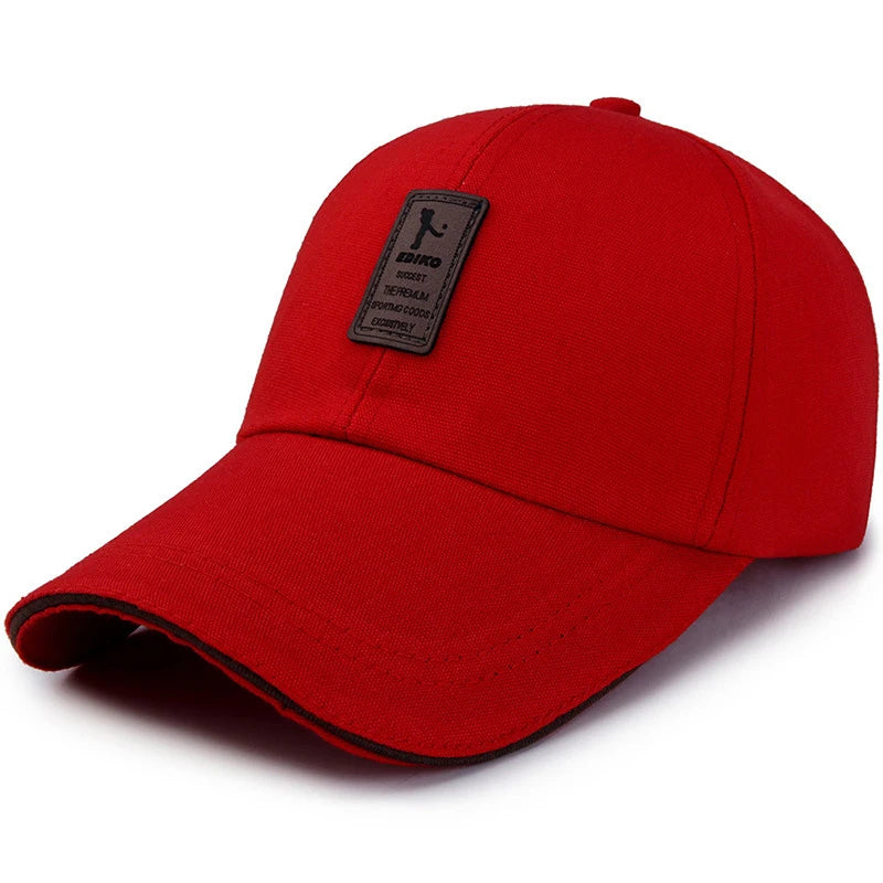Spring Summer Baseball Cap Embroidered Canvas Sun Hat Outdoor Sports Cap Mens Hat for Fish Fashion Long-brimmed Golf cap 2022