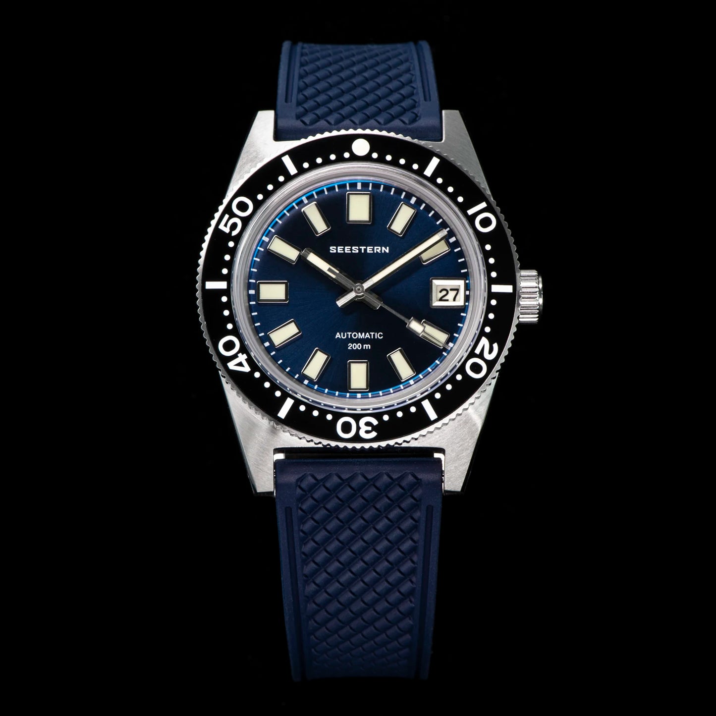 SEESTERN 62MAS Diving Watch Men Automatic Mechanical Wristwatch Luminous Bezel Waterproof NH35 Movement Sapphire Glass Bracelet