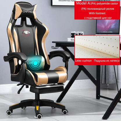 Joylive WCG Ergonomic Gaming Chair Leather Computer Chair Reclining Racing Office Chair with Adjustable Armrests for Gaming Room