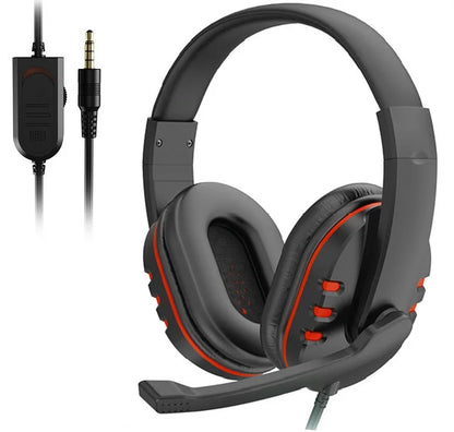 3.5mm Wired Gaming Headset with Microphone for PS4, PC & Laptop, Stereo Gaming Headphones with Noise Cancelling Mic, Over-Ear Wired Gaming Headset