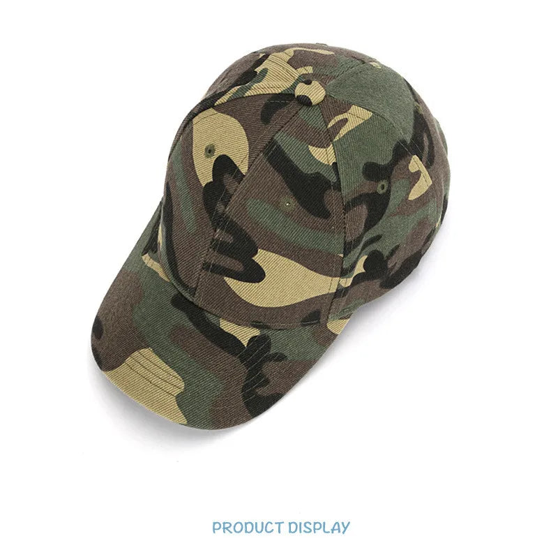 Cappellini estivi in cotone per bambini in stile mimetico, cappellini da caccia nella giungla, cappellini da baseball regolabili in stile hip-hop per neonati, maschietti e femminucce