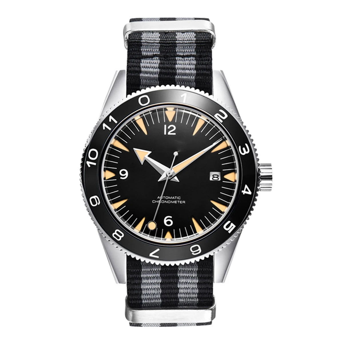 Custom Logo NH35 Movement Watch 10bars Mens 41mm Sapphire Ceramic Bezel Male Mechanical Clock Diver Sports Automatic Wristwatch