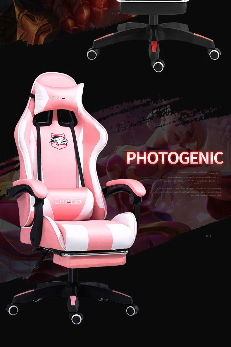 Joylive WCG Ergonomic Gaming Chair Leather Computer Chair Reclining Racing Office Chair with Adjustable Armrests for Gaming Room