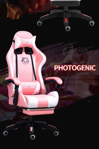 Joylive WCG Ergonomic Gaming Chair Leather Computer Chair Reclining Racing Office Chair with Adjustable Armrests for Gaming Room