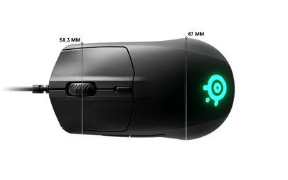 SteelSeries Rival 3 Gaming Mouse with TrueMove Core Optical Sensor, 8,500 CPI, 6 Programmable Buttons, Prism RGB Wired Gaming Mouse