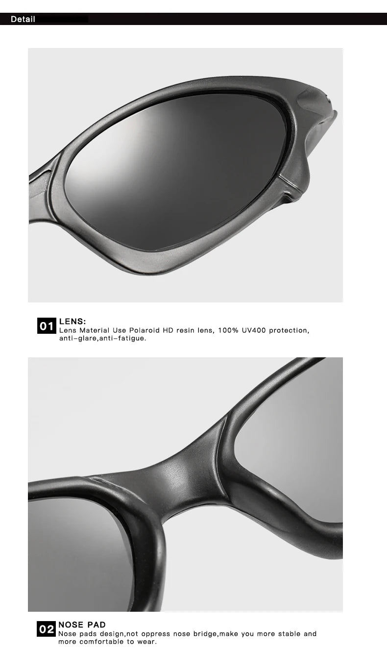 DOHOHDO Brand Design Polarized Sunglasses Men's Driving Sun Glasses Small Size Unique Frame Outdoor Sports Goggles Eyewear UV400