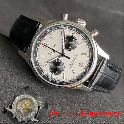 Limited Edition Official Pilot Mechanical Watch Chronograph ST19 Original Military 40MM Men Wristwatch Mechanical Panda Watches