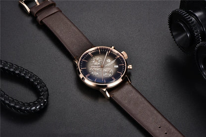 PAGANI DESIGN Men's Fashion Casual Brand Watch Waterproof 30m Luxury Leather Sports Quartz Chronograph VK67 Relogio Masculino