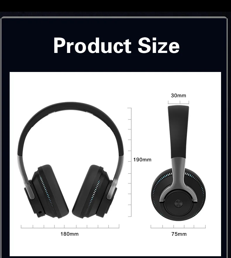 Bluetooth TV Headphones Wireless with Microphone, Noise Cancelling Stereo Headset with USB Adapter, Bluetooth 5.0 Foldable Bass Headphones for TV, Gaming & PC