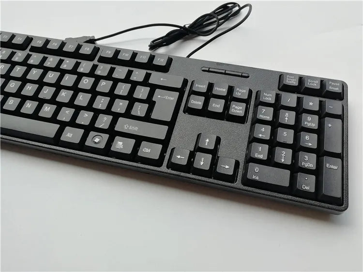 Multilingual USB Wired 104 Keys Gaming Keyboard – Spanish French Russian Arabic English Keyboard for PC & Desktop Computer