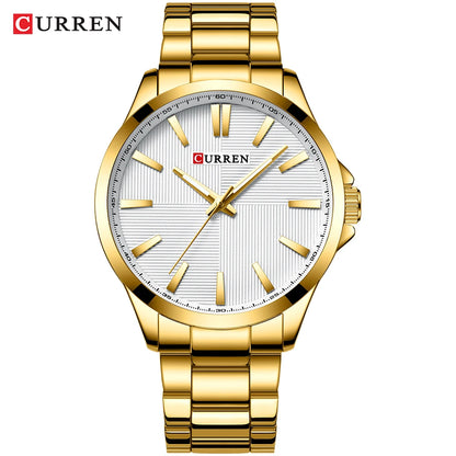 CURREN Men’s Watch – Luxury model, water-resistant, military style, stainless steel – Sports wristwatch (ref. 8322)