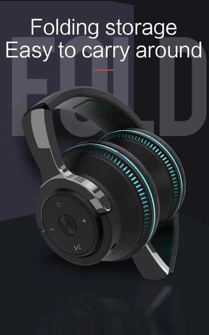 Bluetooth TV Headphones Wireless with Microphone, Noise Cancelling Stereo Headset with USB Adapter, Bluetooth 5.0 Foldable Bass Headphones for TV, Gaming & PC