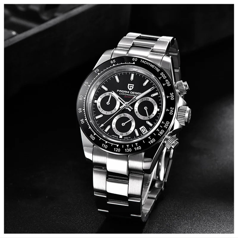 2026 New PAGANI DESIGN Chronograph Luxury Quartz Wrist Watch For Men Automatic Date 100M Waterproof JAPAN VK63 Movt Reloj Hombre
