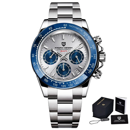 2026 New PAGANI DESIGN Chronograph Luxury Quartz Wrist Watch For Men Automatic Date 100M Waterproof JAPAN VK63 Movt Reloj Hombre