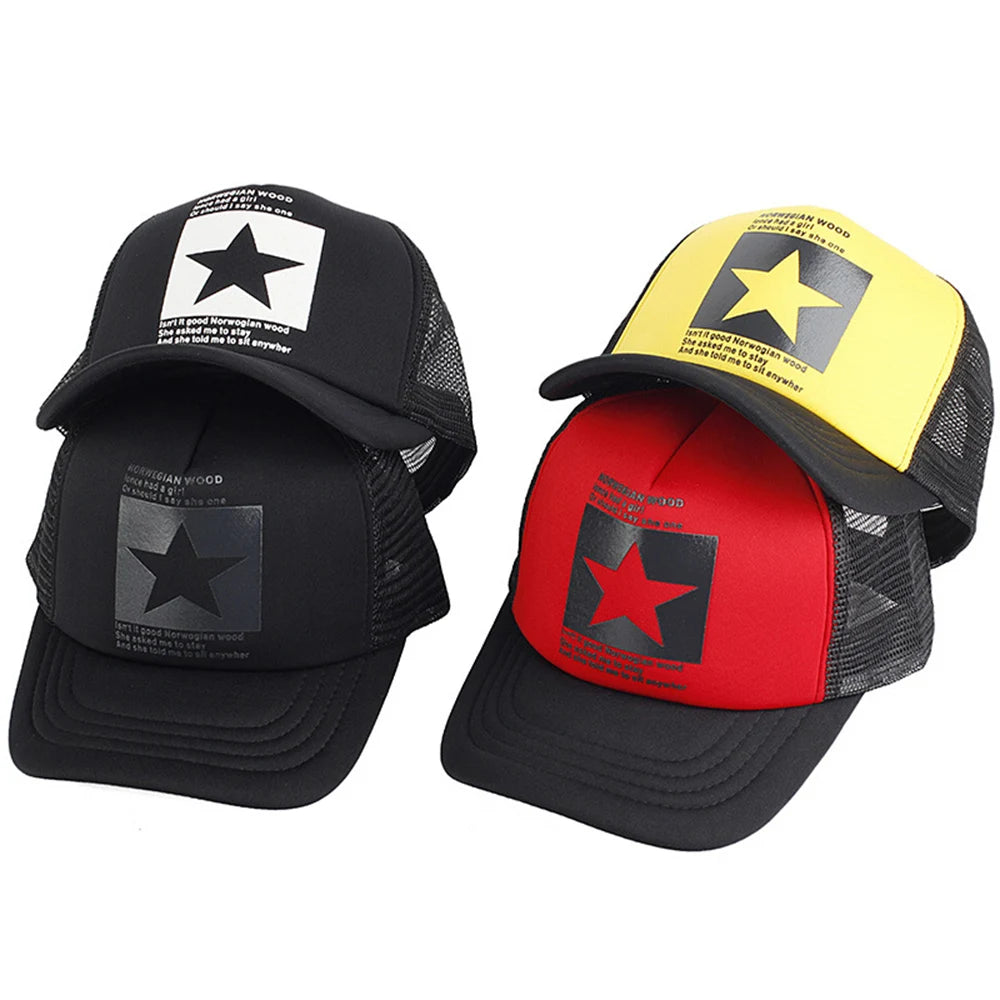 Fashion Summer Baseball Cap Snapback Mesh Trucker Hats Hip Hop Caps Cool Men Caps Female Outdoor Casual Sun Hat High Quality