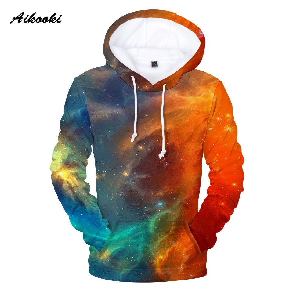 Sudaderas con capucha 3D Classic Popular Purple Sky Male Space Galaxy para hombre/mujer, sudadera de manga larga, jersey casual