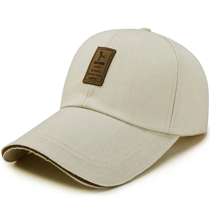 Spring Summer Baseball Cap Embroidered Canvas Sun Hat Outdoor Sports Cap Mens Hat for Fish Fashion Long-brimmed Golf cap 2022