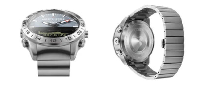 NORTH EDGE Herren-Taucheruhr Military Army Luxury aus Vollstahl – Smartwatch mit Kompass, Höhenmesser, Barometer, digitaler Uhr, wasserdicht bis 200m