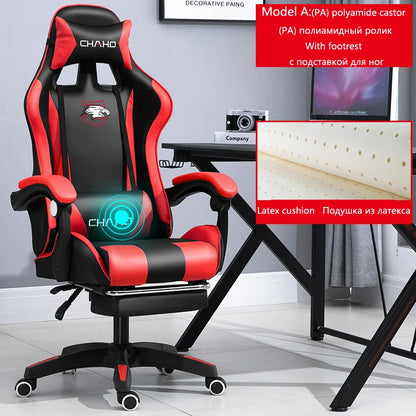 Joylive WCG Ergonomic Gaming Chair Leather Computer Chair Reclining Racing Office Chair with Adjustable Armrests for Gaming Room