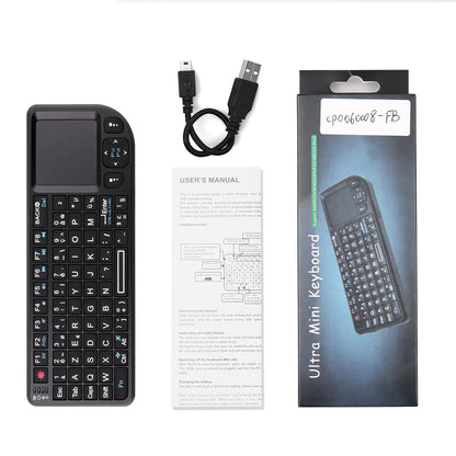 A8 Mini Wireless Keyboard 2.4G RF Backlit Touchpad Russian English Keyboard For MacBook iPad PC Tablet USBRechargeable Air Mouse