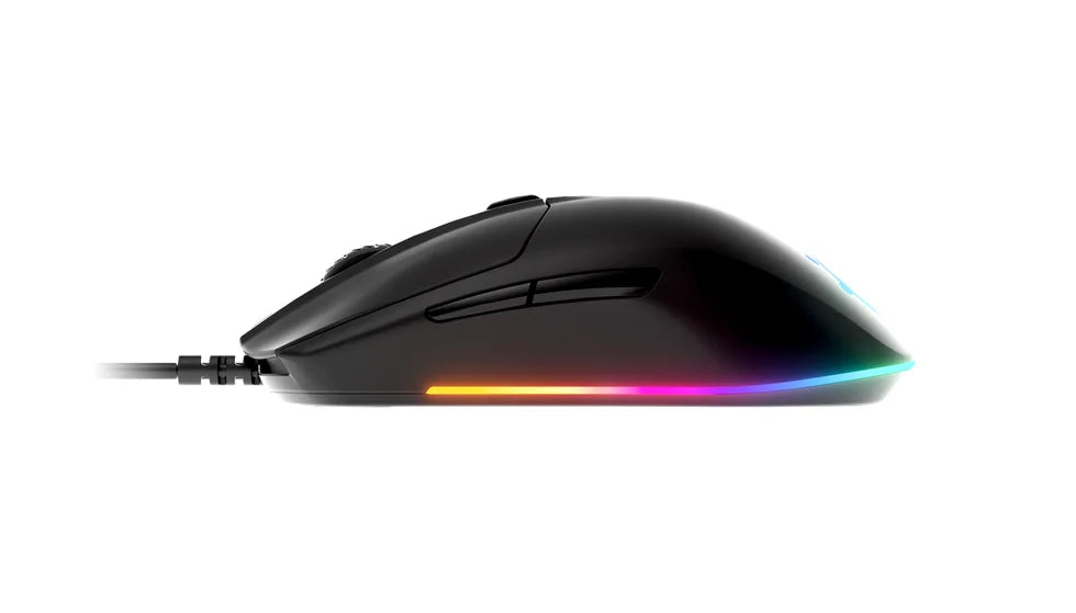 SteelSeries Rival 3 Gaming Mouse with TrueMove Core Optical Sensor, 8,500 CPI, 6 Programmable Buttons, Prism RGB Wired Gaming Mouse