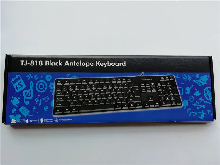 Multilingual USB Wired 104 Keys Gaming Keyboard – Spanish French Russian Arabic English Keyboard for PC & Desktop Computer